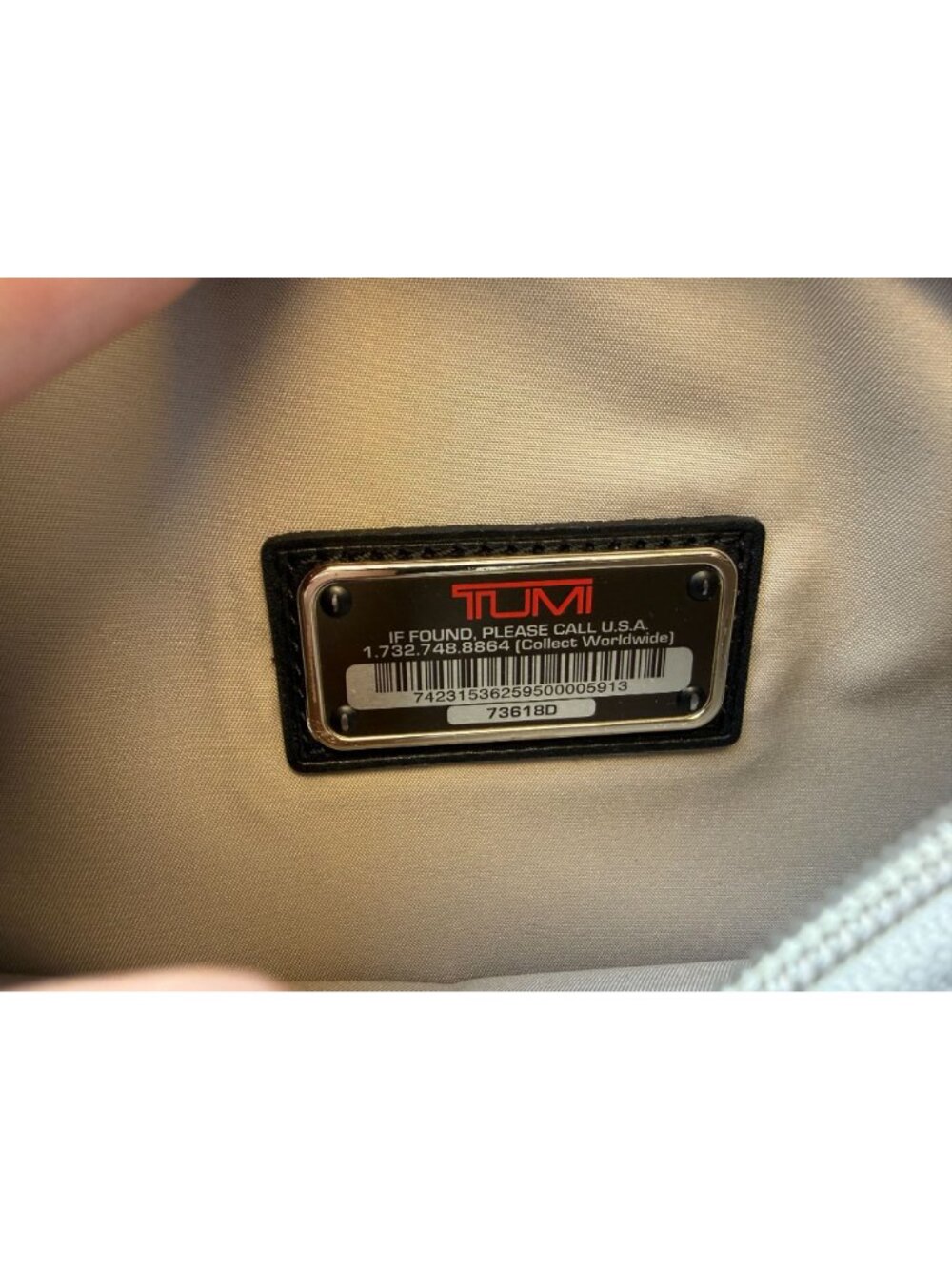 Tumi Larkin Portola Small Backpack Black Coated Canvas Leather Gold Hardware - Picture 6 of 14